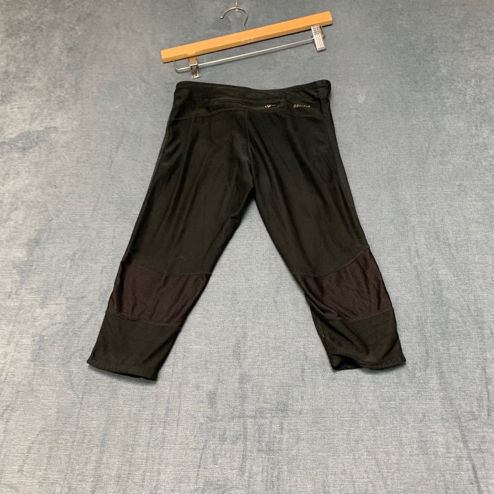 Nike Dri-FIT Capri Leggings Womens XS Black Running Yoga Gym Logo Activewear